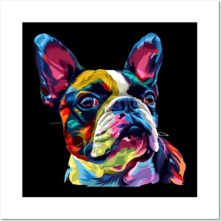 Boston Terrier Colorfull Pop Art Design For Dog Onwer Posters and Art